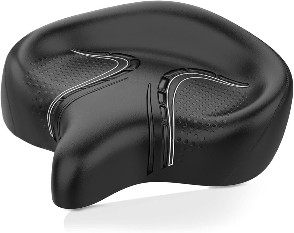 BLUEWIND Oversized Wide Bicycle Saddle with Backrest for Electric & St