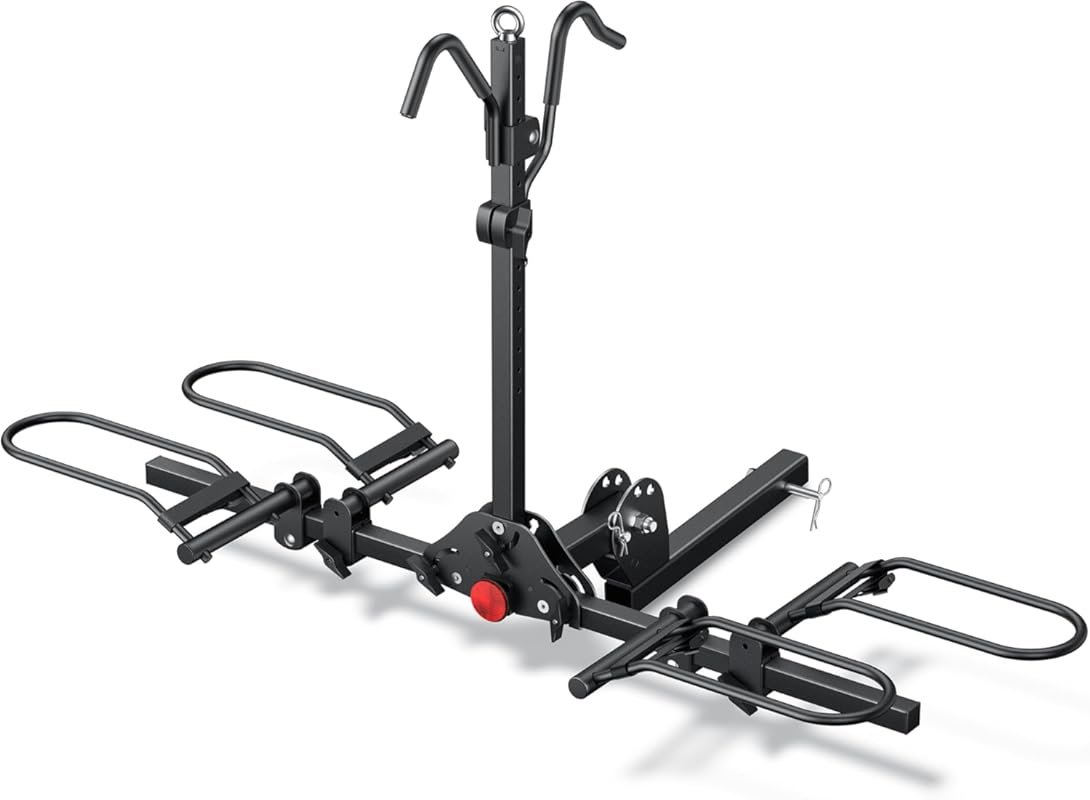 Young Bike Rack Hitch Mount: 200LB Capacity, Smart Tilting Folding Pla