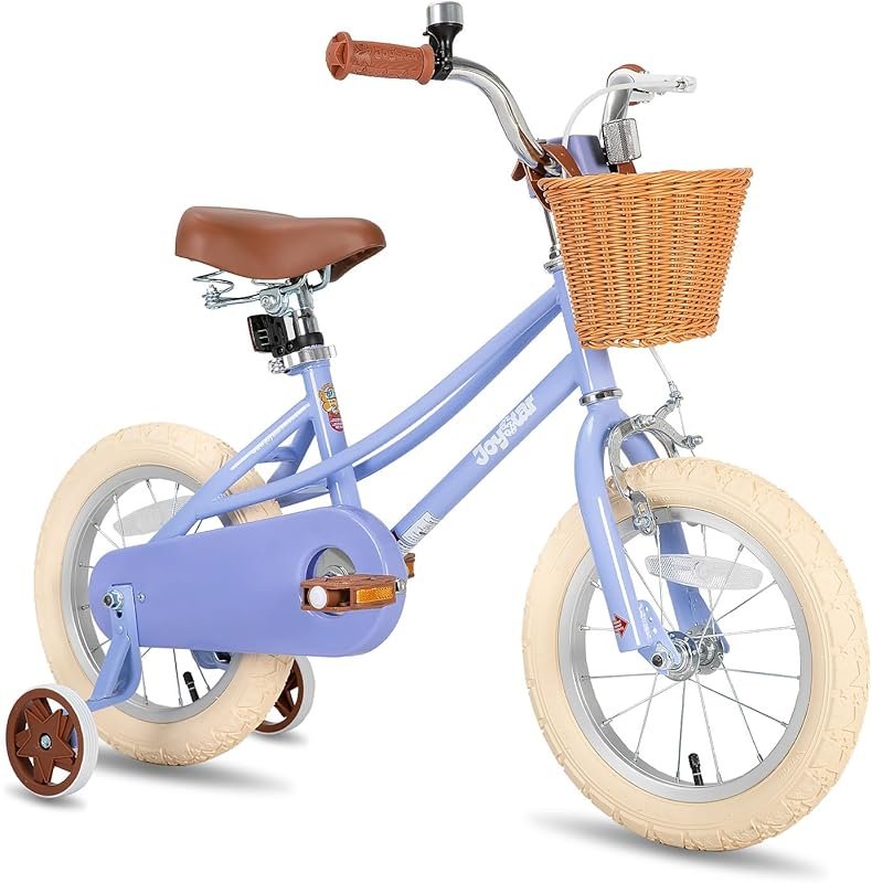 JOYSTAR Retro Kids Bike with Training Wheels in Sizes 12