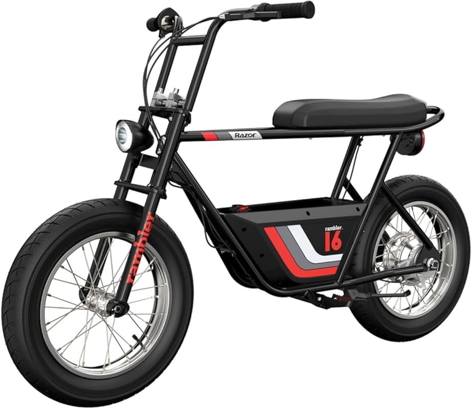 Razor Rambler 16 Electric Bike for Teens & Adults, 350W Motor, 15.5 MP