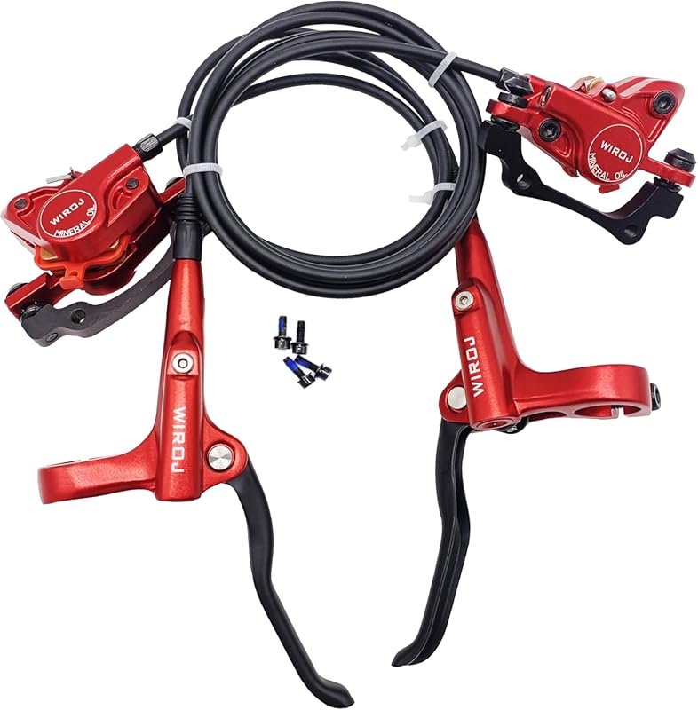 Upgrade Your Bike with Red Hydraulic Disc Brake Kit for MTB, XC, Trail