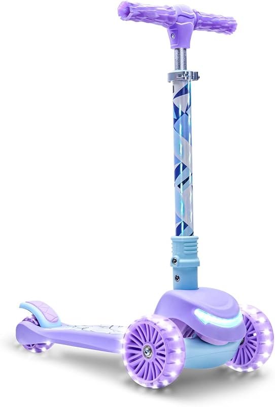 Jetson Kids Kick Scooter: LED Lights, Light-Up Wheels, Foldable, Heigh