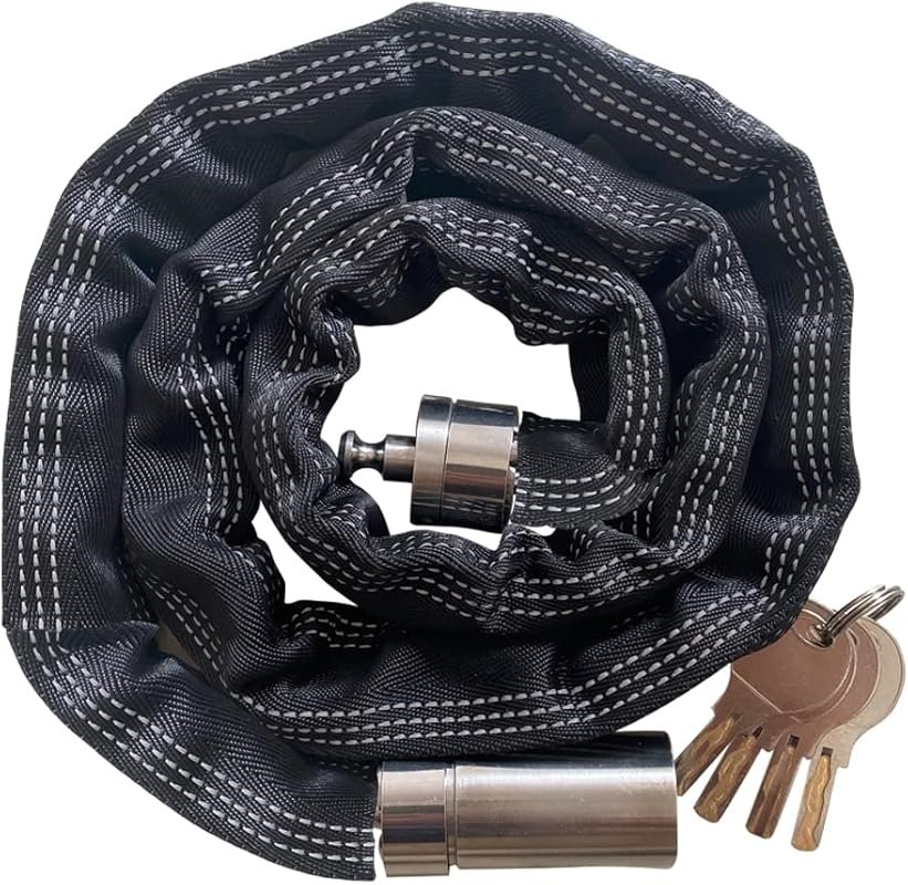 FIGODE 110cm Stainless Steel Chain Lock for Bikes, Scooters, Boats