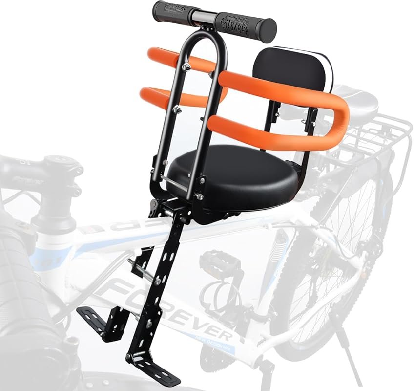 Front Mount Retractable Baby Bike Seat for Adults, Toddler Seat for 2–
