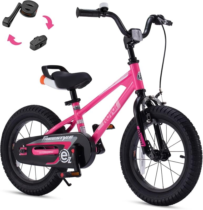 RoyalBaby EZ Kids 2-in-1 Balance & Pedal Bike 12-20 Inch for Ages 3-12