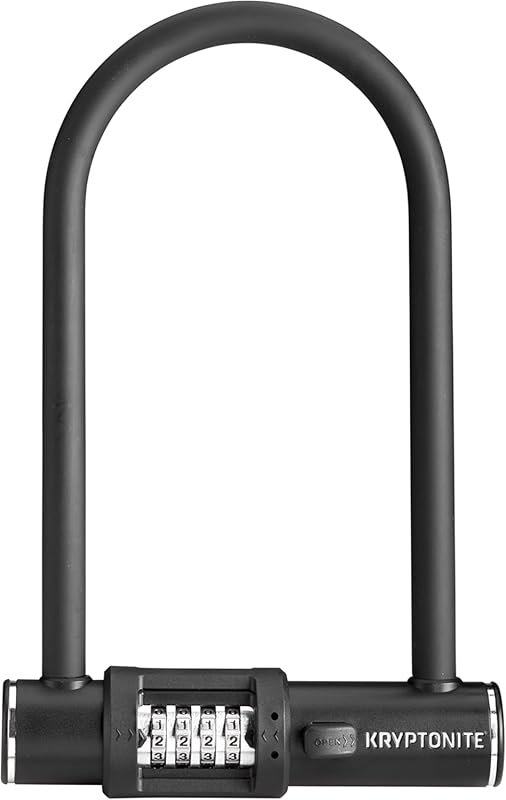 Kryptonite Standard Combination Bike U-Lock: 12mm Steel Shackle Anti-T