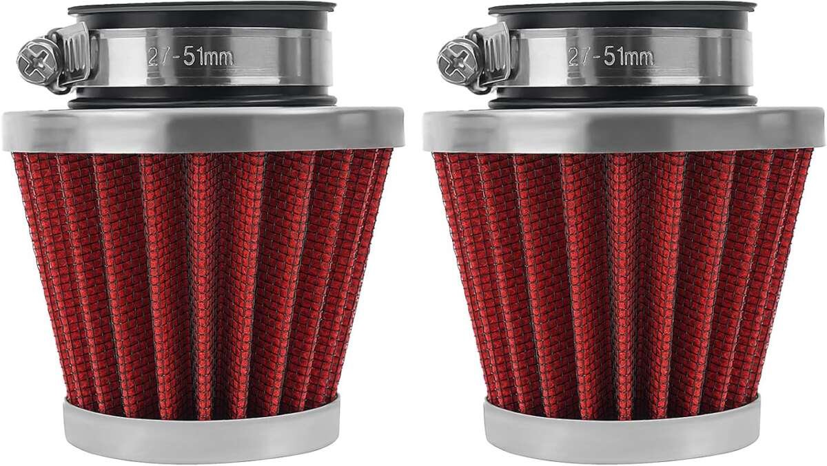 2PCS 42mm Universal Motorcycle Air Filter for GY6 125-250cc ATV Scoote