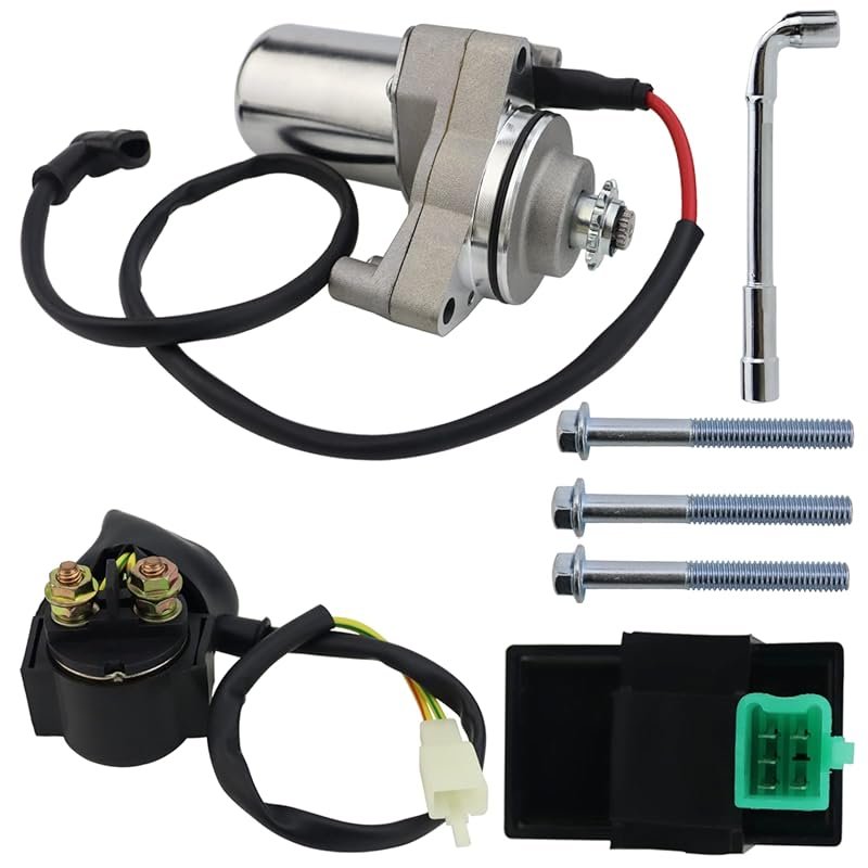 3 Bolt Starter Motor & Solenoid Relay & CDI for 50cc–125cc Chinese ATV