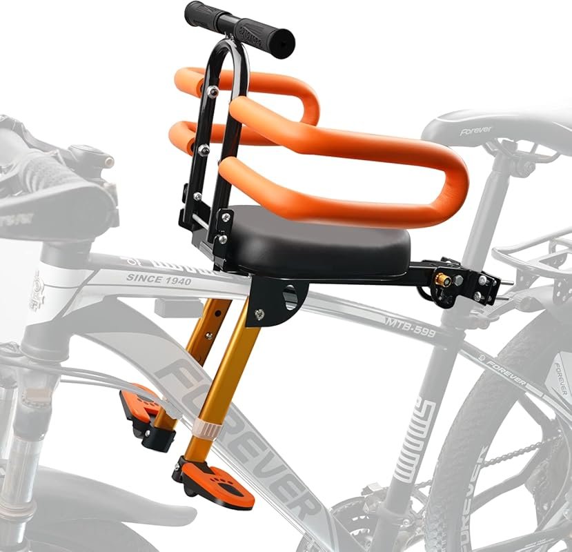 Retractable Front-Mount Baby Bike Seat for Kids 2–6 Years, Easy Instal