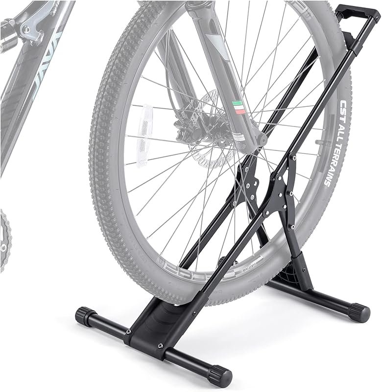 CHEPARK Indoor Bike Floor Stand Rack for Garage/Home – Fits 20”-29” Mo
