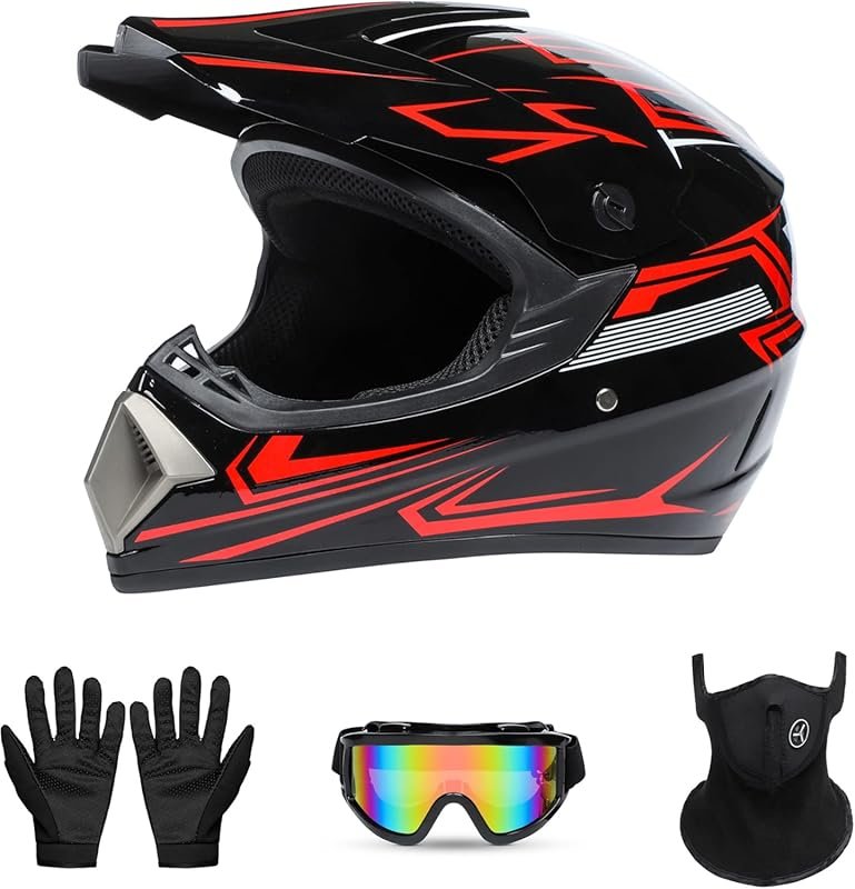 Lightweight DOT Certified Full-Face Youth Helmet for BMX, Mountain Bik