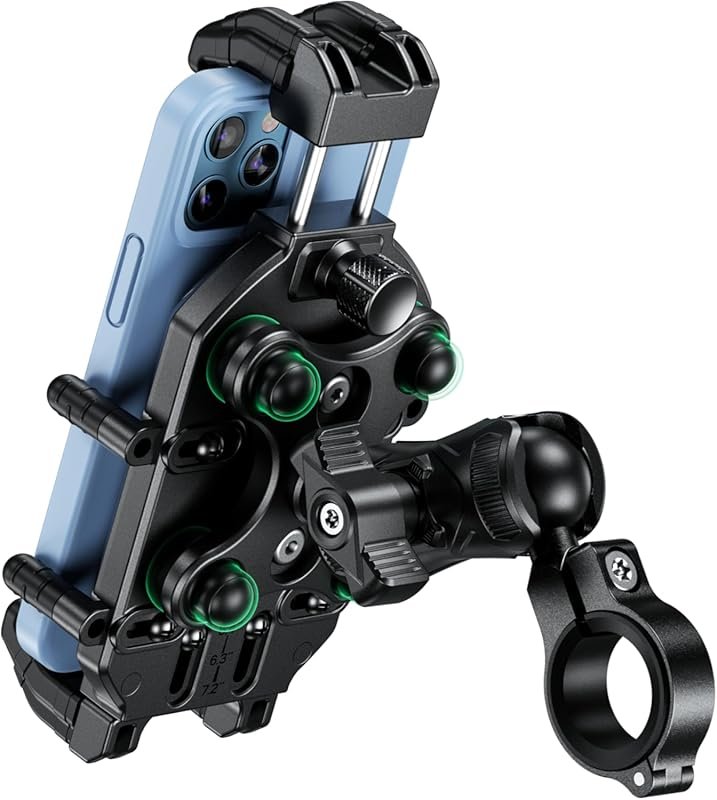 BRCOVAN Anti-Theft Motorcycle Phone Mount: Vibration Dampener, High-Sp