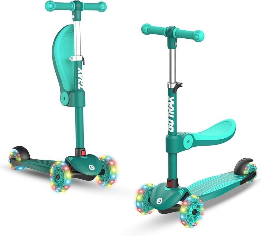 Gotrax KS3 Kids Kick Scooter: LED Wheels, Adjustable Handlebars, Remov