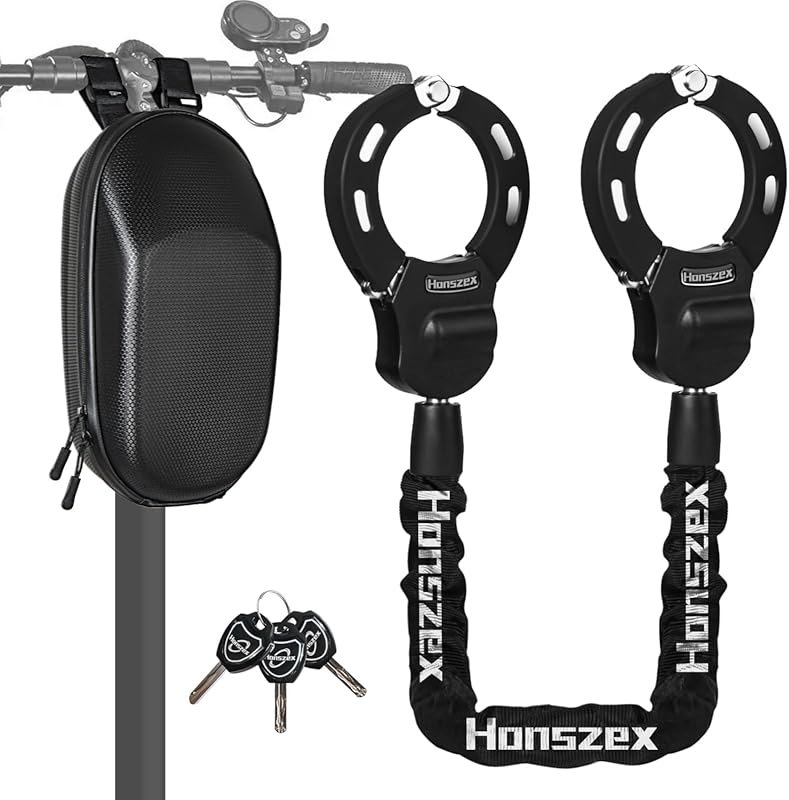 Anti-Theft Scooter Lock: Heavy Duty Handcuff Chain Lock with Bag for E