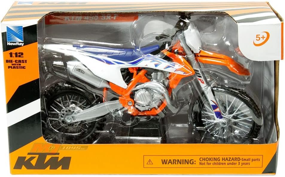 New Ray 450 SX-F Dirt Bike Orange & White 1/12 Diecast Model Motorcycl
