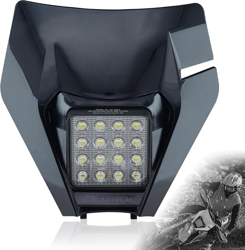LED Dirt Bike Headlight & Pit Light Kit – Universal Fit for EXC, SXF, 