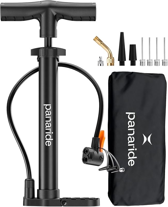 Advanced Bike Tire Inflator: Floor Hand Air Pump with Dual Presta/Schr