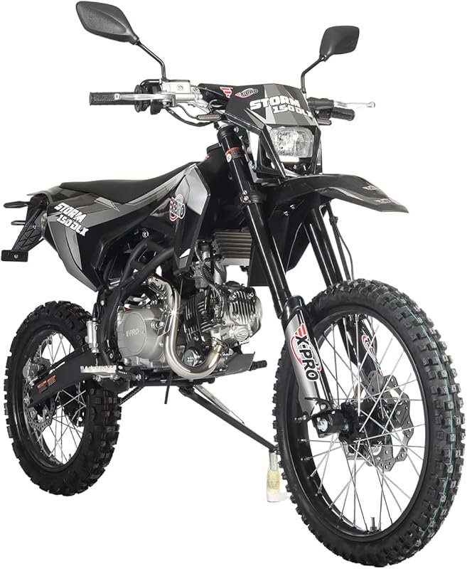 X-PRO Storm DLX 150 Dirt Bike with Manual Transmission, All Lights & B