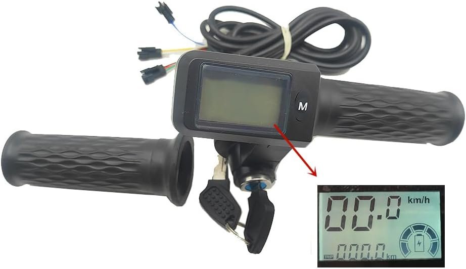 Universal Electric Scooter Throttle Accelerator with Speed & Mileage D