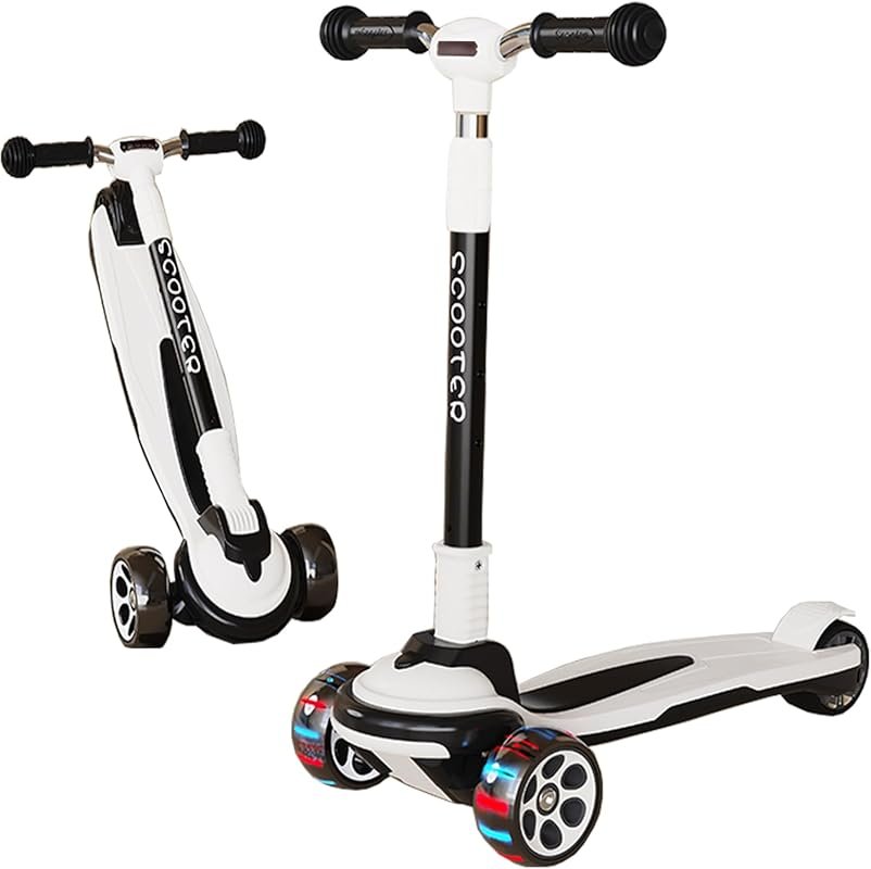 Foldable Kick Scooter for Kids Ages 3-12, 5 Adjustable Height, 3 LED L