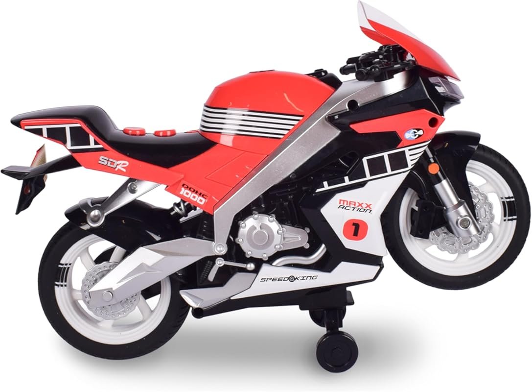 Sunny Days Maxx Action Super Bike with Wheelie Feature, Light & Sound Motorcycle Toy