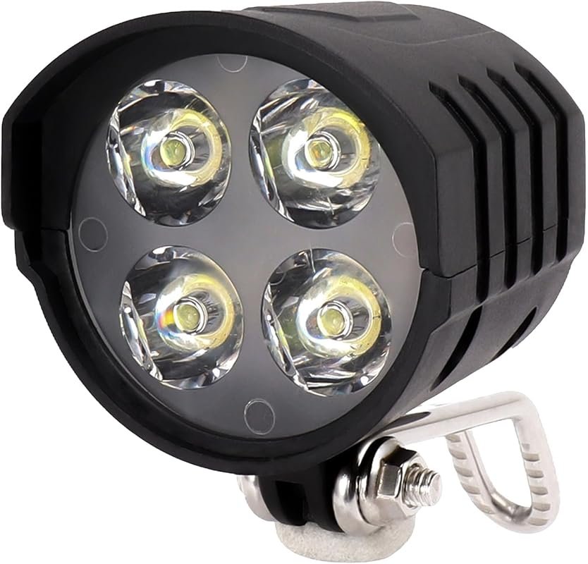 Super Bright 12W LED Headlight for Electric Bikes & Scooters (36V–60V)