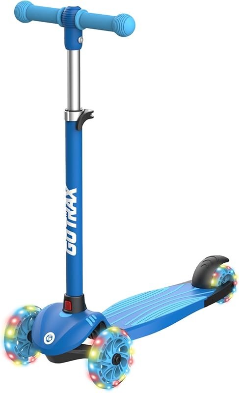 Gotrax KS1 Kids 3 Wheel Scooter, LED Wheels, Adjustable Height, Lean-t