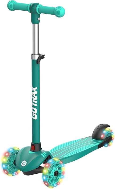Gotrax KS1 Kids Kick Scooter with LED Wheels, Lean-to-Steer, Adjustabl