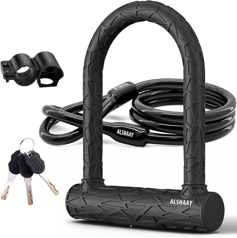 Heavy Duty 20mm Bike U Lock: Super Strong Anti-Theft Scooter Lock with