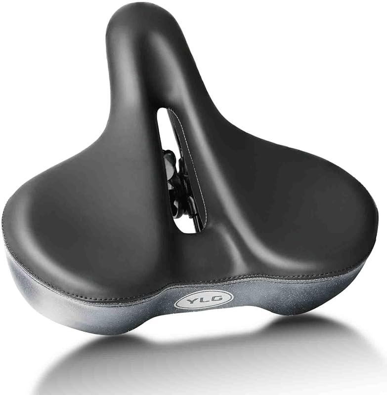 YLG Oversized Noseless Bike Seat for Men & Women – Extra Large Padded 