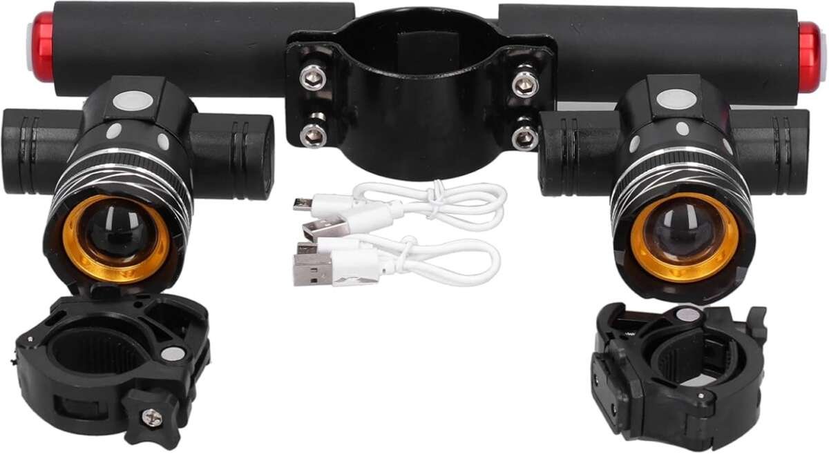 USB Rechargeable Handlebar Headlight Kit for Electric Scooters and Bik