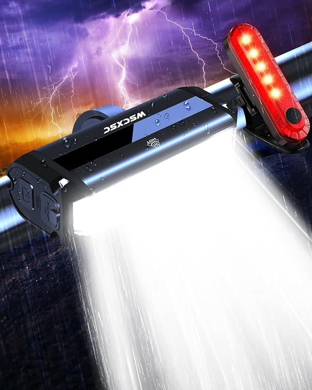 Bright USB Rechargeable Bike Light Set – Waterproof Headlight & Tailli