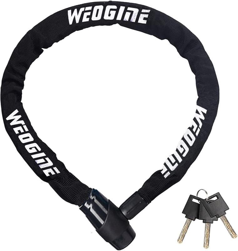 Heavy Duty Anti-Theft Bicycle Chain Lock with 3 Keys, Waterproof Secur