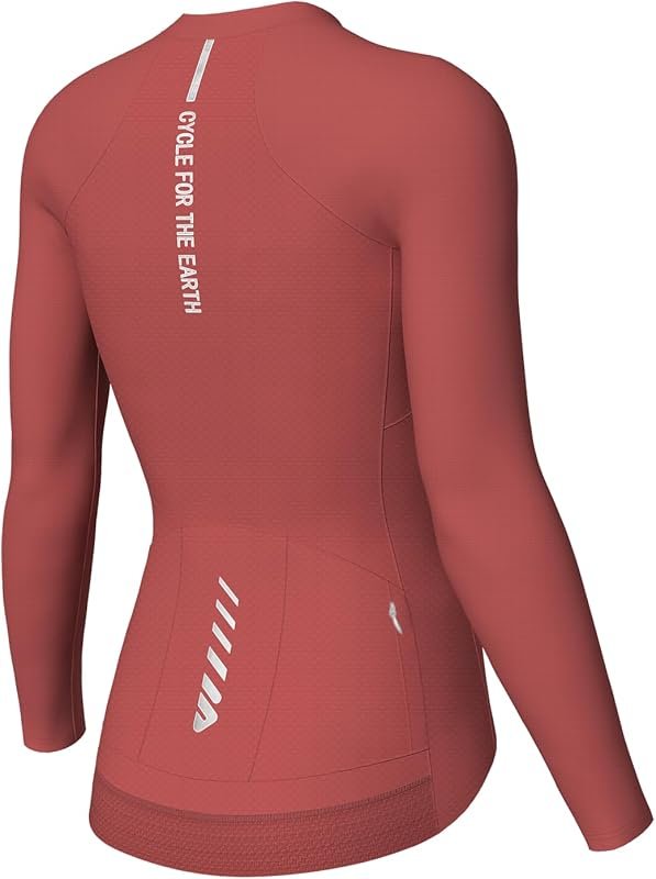 Wulibike Women's Long Sleeve Cycling Jersey: Breathable Bike Shirt wit