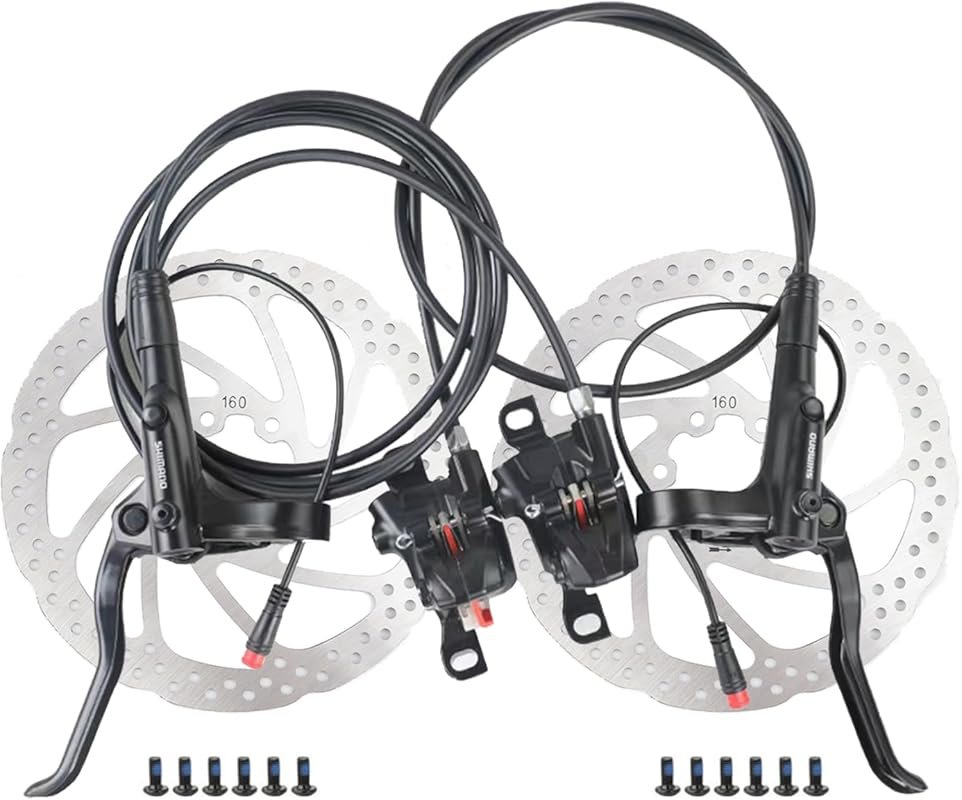 MT200 E-Bike Hydraulic Disc Brakes Set with Pre-Bled Mineral Oil & 160