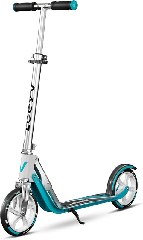 Adult Commuter Scooter with Big Wheels, Adjustable Height, Foldable Al