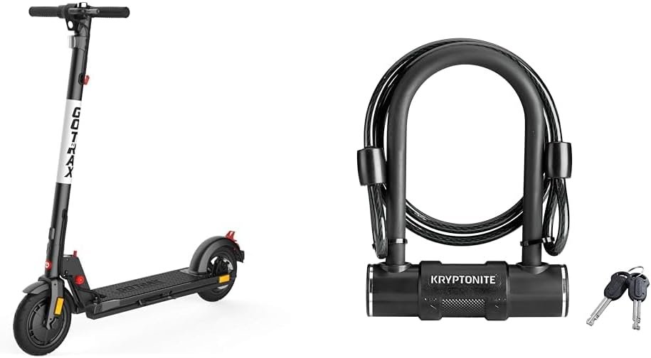 Gotrax XR Elite Electric Scooter with Kryptonite U-Lock: 8.5