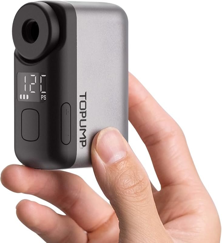 TOPUMP Tiny Mini Bike Tire Pump: 120PSI Portable Electric Bicycle Air 