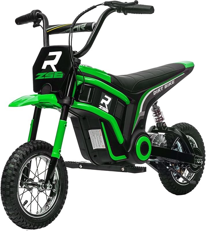 Aosom 24V Electric Dirt Bike with Twist Grip Throttle, 350W Motor, 15 