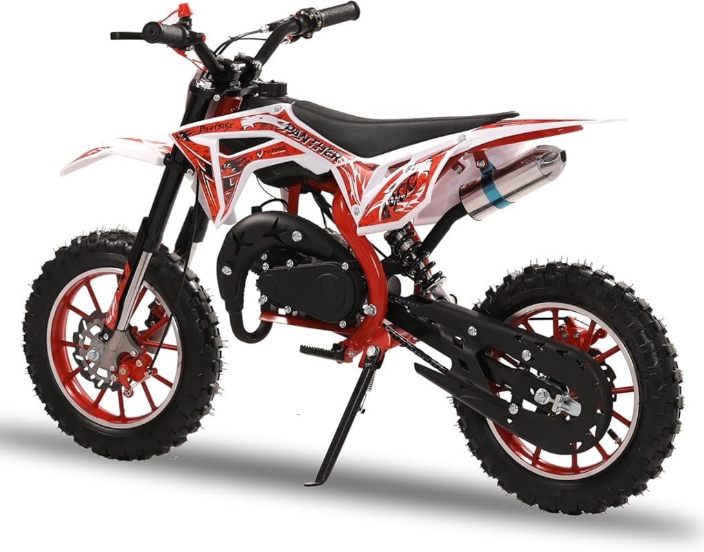 49cc Gas Powered Kids Pit Bike with Shock Absorption Springs Red Mini 