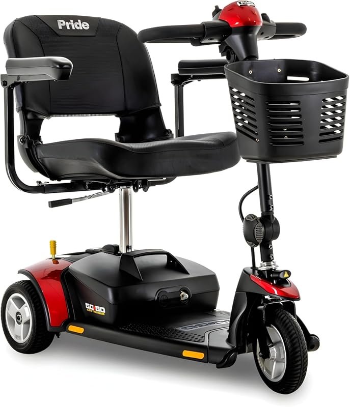 Pride Go Go Elite Traveller 3-Wheel Mobility Scooter, 18Ah Battery, 30