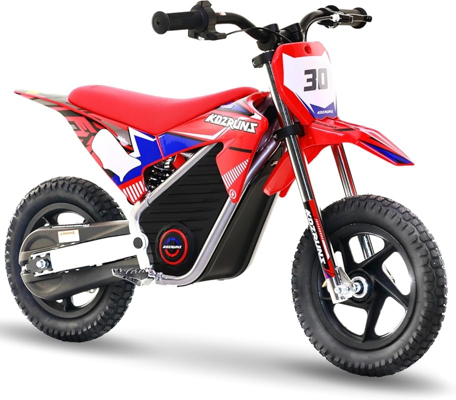 AIII Electric Kids Dirt Bike 3-7, 8MPH Racing Motorcycle with 2 Speeds