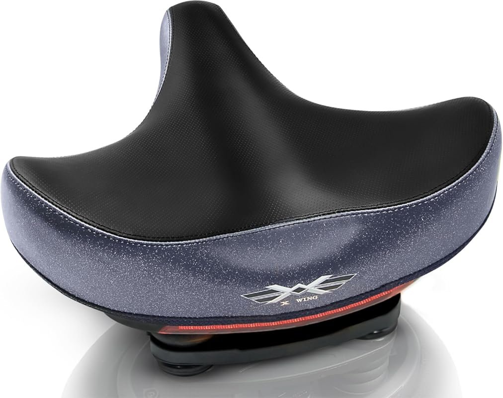 X WING New-Age Noseless Bike Seat with Extra Padding – Wide Winged Cus