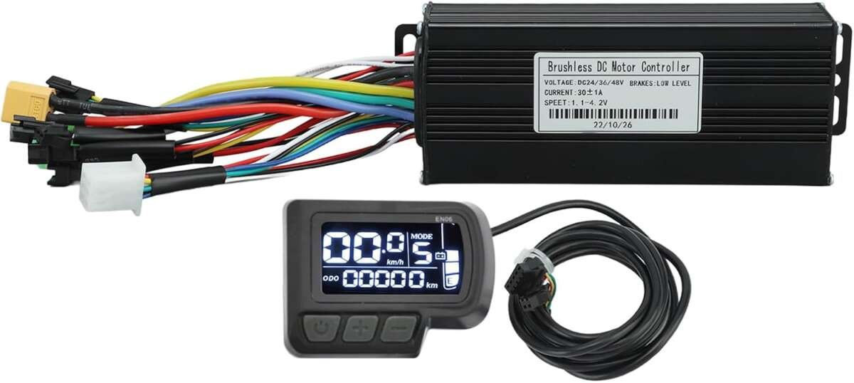 Electric Bike Controller LCD Display Kit for 24V/36V/48V Bikes