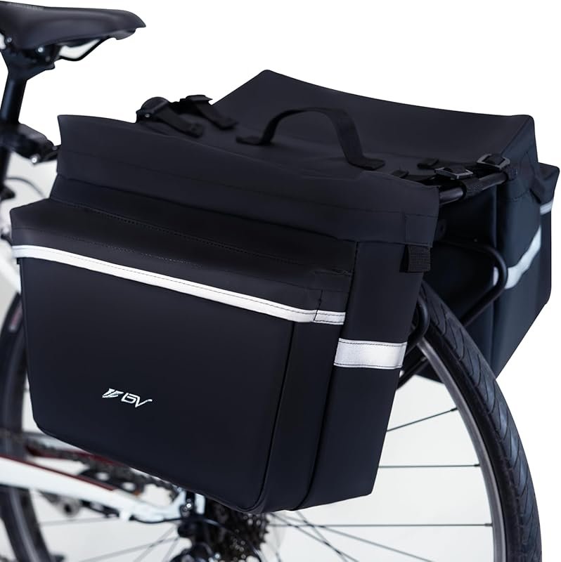 BV 26L Rear Bike Bag with 4 Zippered Compartments, Water-Resistant, Re