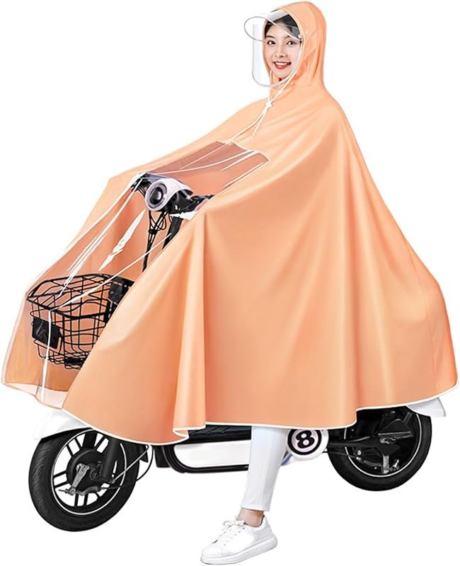 Waterproof Reusable Unisex Electric Scooter Cycling Rain Poncho for Ad