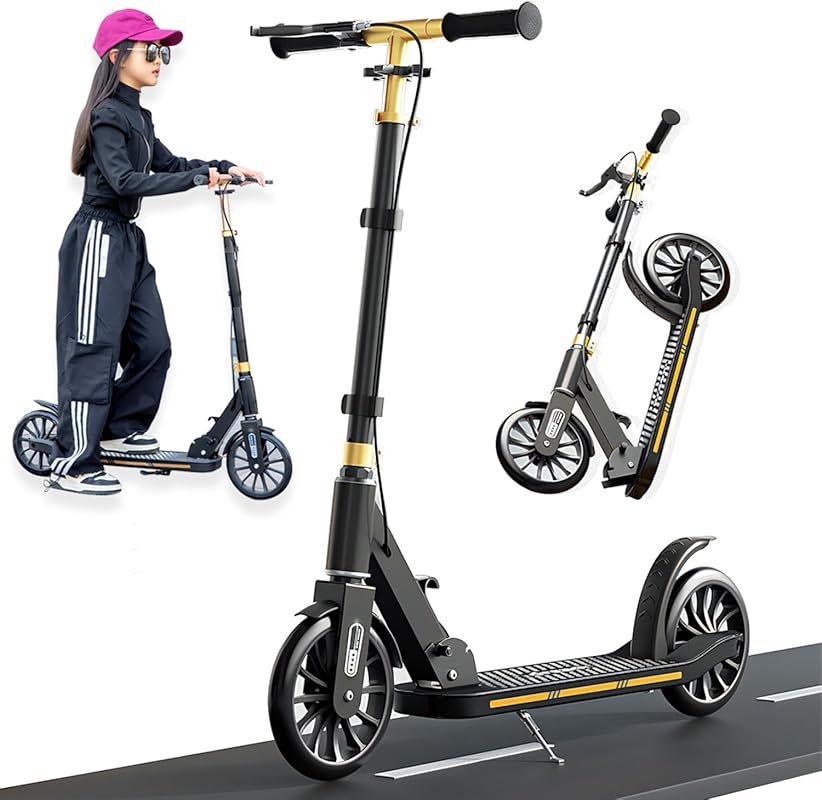 Lightweight Foldable Kick Scooter for Kids, Teens, Adults with 300lb C