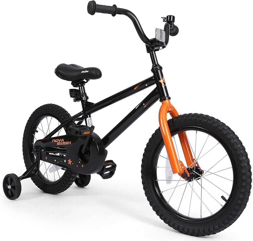 bicystar Kids BMX Bike with Training Wheels for Ages 2-4 – Pedal Bike 