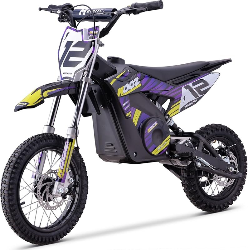 MotoTec 36V 1000W Electric Dirt Bike Purple HP112E
