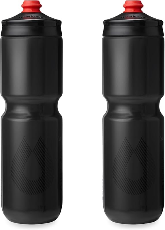 HydraPak Breakaway Surge Lightweight Bike Water Bottle 2-Pack, High Fl